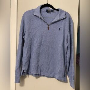 Polo Ralph Lauren Mens Large 1/4 Zip Pullover Blue, Size SP